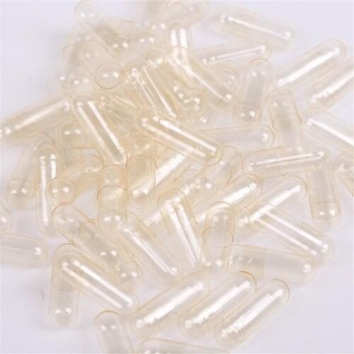 1000PCS Size 0# Cellulose Clear HPMC Plant Empty Capsules, Pill Case, Vegetarian Capsules Joined Capsule