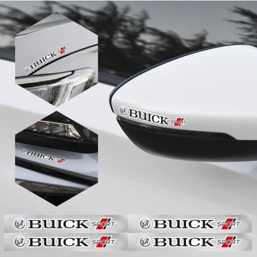 4Pcs Vinyl Car Logo Body Sticker Door Mirror Decal For Buick Regal Encore Lacrosse Enclave Envision Anthem Cascada Verano Avenir