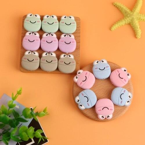 Kovict 50/100pcs Frog Silicone Beads Baby Silicone Teethers Food Grade Pacifier pendant Baby products Silicone Rodents BPA Free