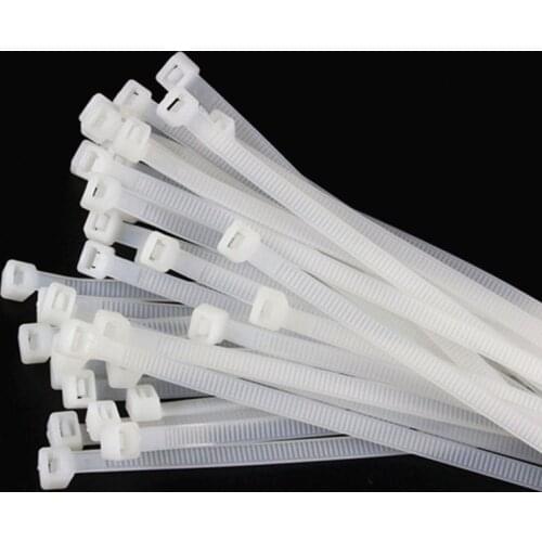 50Pcs 5*150 to 5*650 Self-Locking Cable Ties Black Plastic Nylon Zipper Wraps Strap Fastening Fixing Ring White/Black
