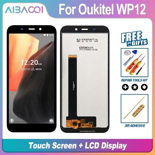 AiBaoQi Brand New 5.5 Inch Touch Screen+ LCD Display Assembly Replacement For Oukitel WP12 Phone