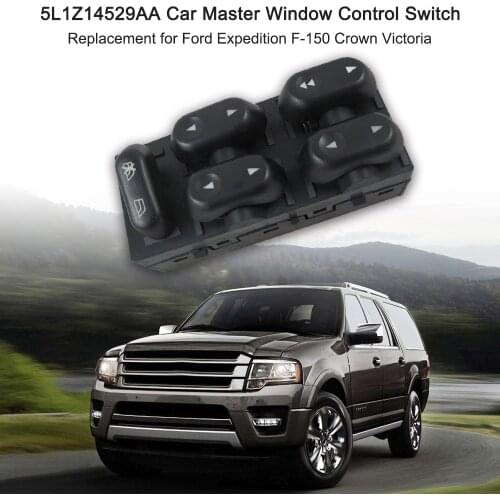 Car Window Switch Black 12V Auto Master Window Control Switch Car Accessories for Ford Expedition F-150 Crown Victoria