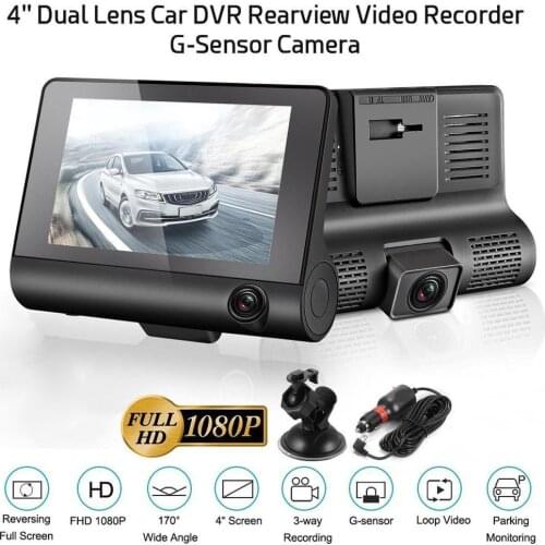 Car DVR 3/2 Cameras Lens 4.0 Inch Dash Camera Dual Lens with Rearview Camera Video Recorder Auto Recorder DVRS Dash Cam