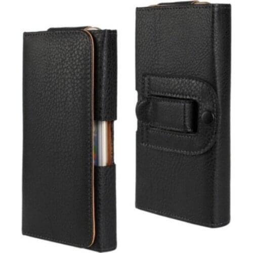 Lichee Pattern PU Leather Belt Clip Pouch Back Cover for Doogee Homtom HT7/Homtom HT8/Homtom HT6/Valencia2 Y100 Plus/Y6C Case