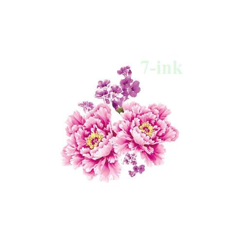 CC 13 6X6cm color Little Flower tatoo Pink Peony Temporary Tattoo Sticker Water Transfer waterproof Fake Tattoos For Gril Women