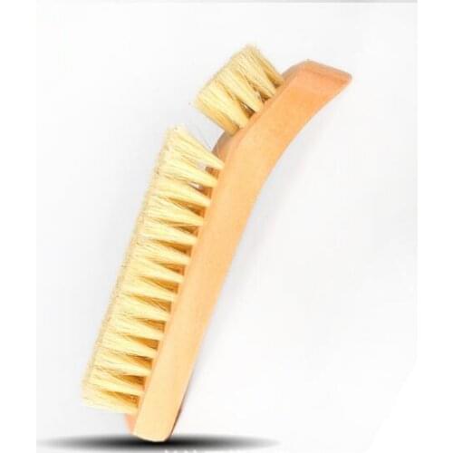Superior horsehair brush, shoe brush, suede soft fur shoes cleaning and dust removal tools