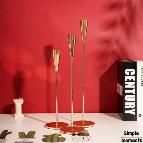 Simple moments 3 PC/set Modern Style Candle Holders Wedding Party Vintage Metal Candlestick Home Decor Christmas Candle Holders