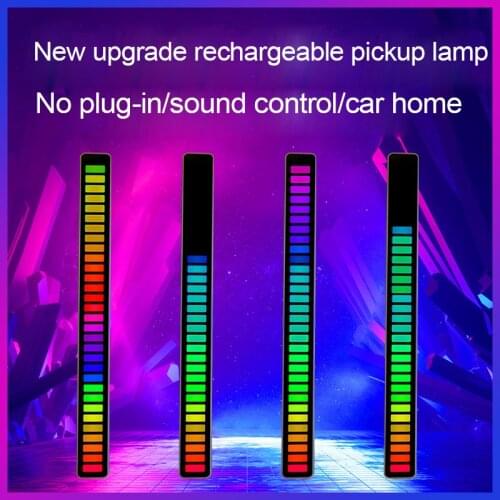 RGB Pickup Atmosphere Light Car Interior Modification Audio Spectrum Voice Control Music Rhythm Light Car LED Atmosphere Light