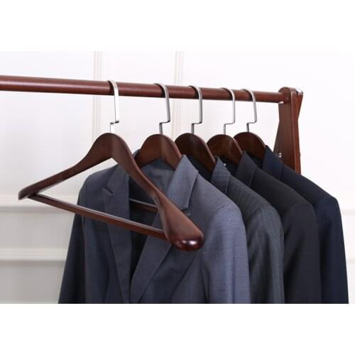 Luxury Wooden Coat Hangers Clothes Closet Wardrobe Organizer Hanger for Clothes Wood, Heavy Duty Suit Hanger Kleerhanger