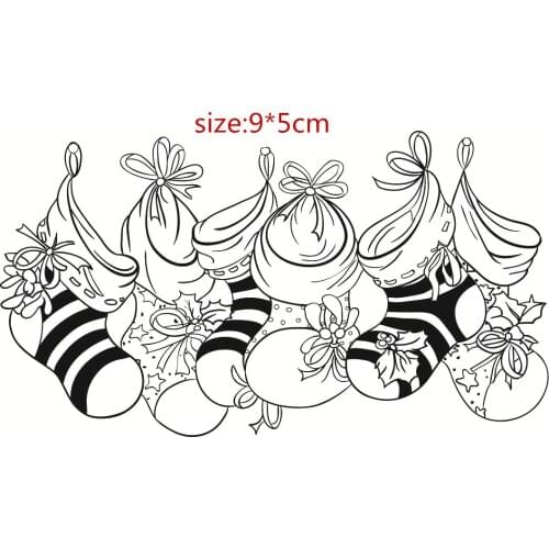 Christmas Socks Camera Alphabet Ransparent Clear Stamps Silicone Seals For DIY Scrapbooking Photo Album Card Making