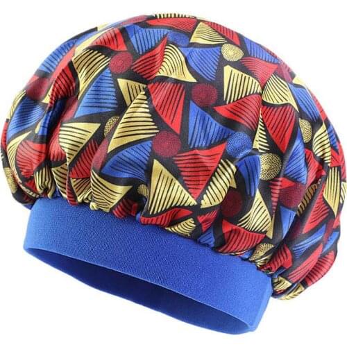 2021 Newborn Baby Hat Satin Bonnet Beanie Sleep Cap Night Turban Children Print Headwear Cute Headwrap Hat Baby Accessories