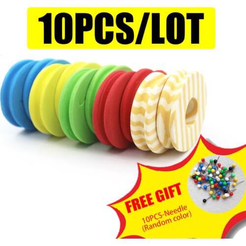 10PCS Fishing Foam Line Spools for Fishing lines String Bobbin Round Shaped Foam Hook Line Storage Spools Tool Kits