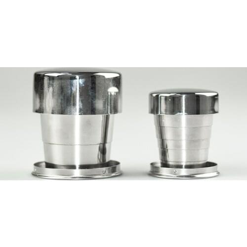 Collapsible Cup Outdoor Mug Coffee Mug Mini Cup Stainless Steel Fishing Travel Portable Cup Teeth Brushing Cup Camping Gear