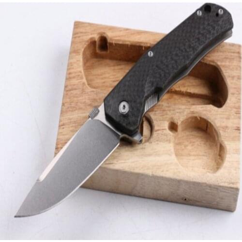Lion Folding Knife (D2 Steel) TC4 (Titanium) carbon fiber Handle High Hardness Tactical Outdoor Hunting Camping Survial EDC Tool