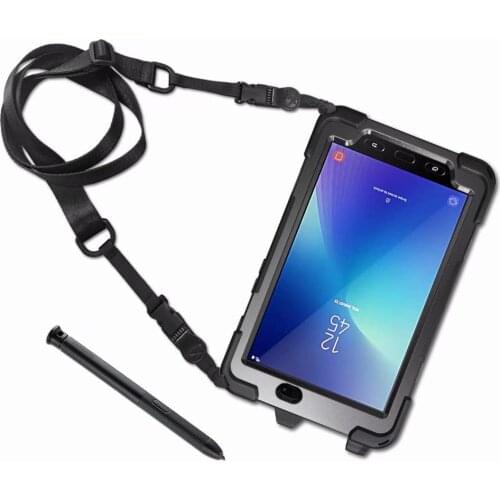 Heavy Duty Silicone PC Case For Samsung Galaxy Tab Active 2 8.0 T390 T395 SM-T395 Funda Wrist shoulder Straps Shockproof Cover