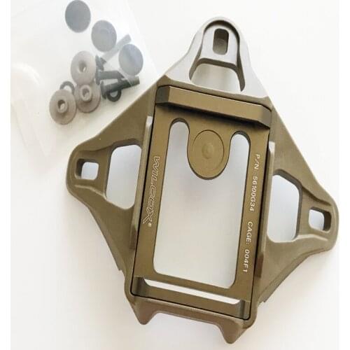 Tactical helmet Wilcox 4 Hole cycling helmet metal Shroud P/N with screws suitable for sea helmet use BK DE