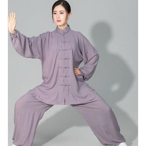USHINE Taichi Uniform Cotton 6 Colors High Quality Wushu Kung fu Clothing For Kids Adult Martial Arts Wing Chun Suit