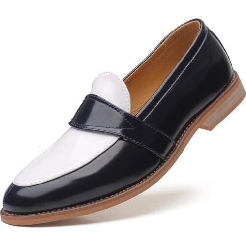 Loafers Mens Wedding Dress Shoes Office 2021 Patent Leather Oxford Slip on Shoes for Men Leather Shoes Men Formal Zapatos Hombre