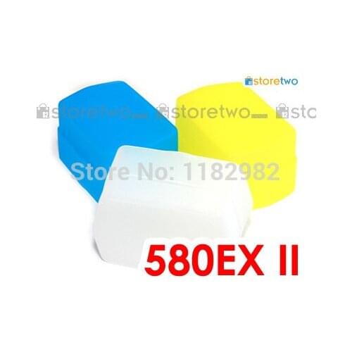 Universal Flash Diffuser Box for 580EX YN560 YONGNUO 580 EX/EX II (White Yellow Blue)