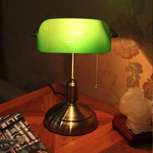SIUU Vintage American Bedroom, Iron Art, Bedside Lamp, Study, Desk, Work, Eye Protection, LED Nursing Night Light