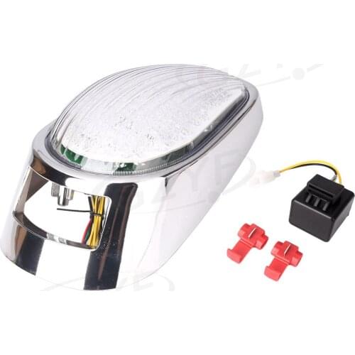 Integrated LED Motorcycle Taillight Brake Rear Lamp w/ Turn Signals Lights For Kawasaki Vulcan VN2000 2005 2006 2007 Clear