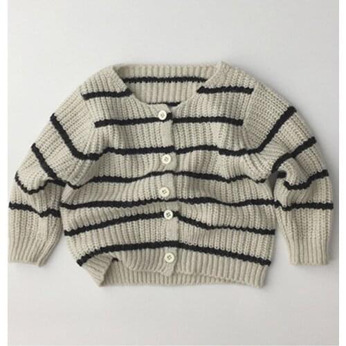 Baby Girls Boys Stripe Knitting Cardigan Baby Boys Girl Jacket Coat Spring Autumn Kids Cardigan Sweaters Kids Knitting Clothes