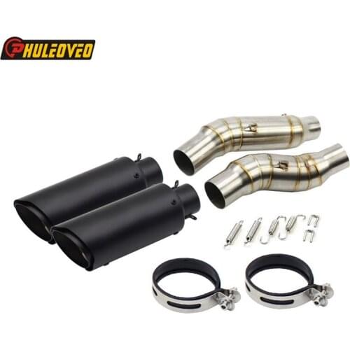 Z1000 Motorcycle Exhaust Muffler System Link Pipe Dual Exhaust for Z1000 Z1000SX NINJA 1000 2010-2018 MotorbikeEscape Laser Mark