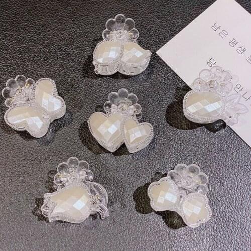 10 Pcs Transparent Plastic Flower Hair Crab Women Hair Accessories Girls Hairpins Hair Claw Clips Ladies Ornaments Barrettes