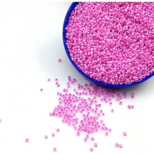 16g 1000pcs 2mm AB Rose Pink Colorful Round Opaque Loose Spacer Bead Cezch Glass Seed Beads Handmade Jewelry DIY Garment Bead