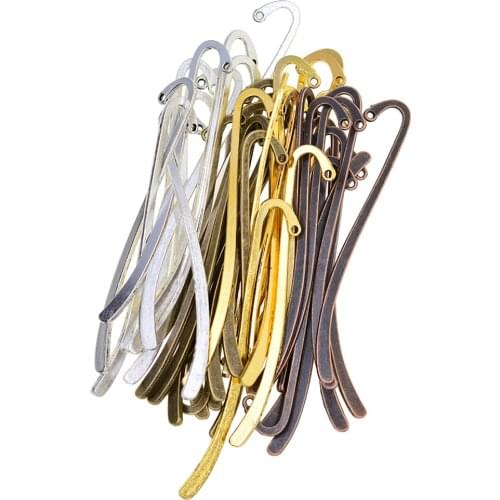 40Pcs Mixed Colors Classical Delicacy Metal Beading Bookmarks for Handmade Silky Tassel Bookmarks Supplies Stationery Gifts