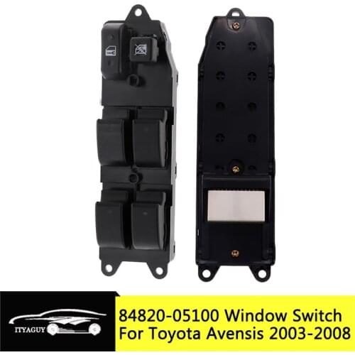 84820-05100 Left Driver Side Window Control Switch Power Window Switch Button For Toyota Avensis Station Wagon ADT25 84802-05210
