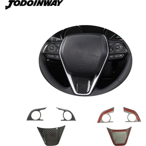 ABS plastic Steering Wheel styling moulding Cover Trim Frame stickers For Toyota Corolla sport 2018 For Crown 2018 For Altis 70