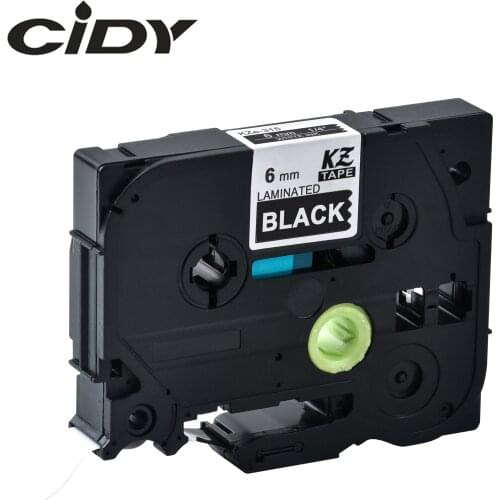 CIDY Tze 315 Tz315 white on black Laminated Compatible P touch 6mm tze-315 tz-315 tze315 Label Tape Cassette Cartridge