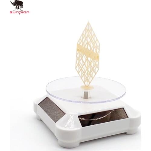 3D printer parts Solar Rotating Showcase Stand 360 Turntable For 3D printer model Display Showcase