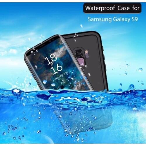 For Samsung Galaxy S9 Case IP68 Waterproof Diving Underwater PC + TPU with Kickstand Armor Cover for Samsung Galaxy S9 plus case