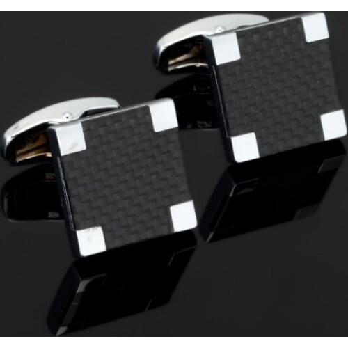 Environmental protection material high-grade carbon fiber square Cufflinks fashion French shirt cuff Cufflinks wholesale jewelry