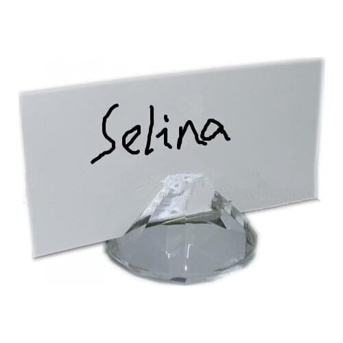 Hot Sale Wholesale 30PCS/LOT Wedding Gifts Crystal name Card Holder Favors for Table Decoration