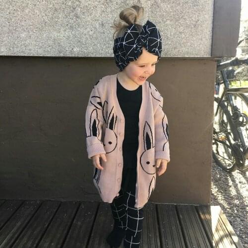 Toddler Girls Cardigans Coat Cartoon Rabbit Children Cotton Knitwear Autumn Winter Kids Girl Pullover Sweaters Boys Coat