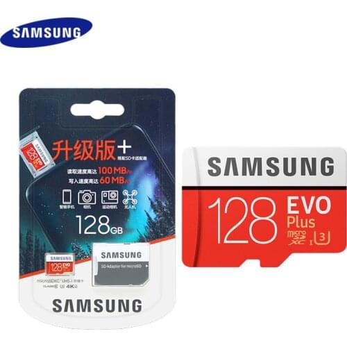 SAMSUNG EVO Plus 128GB Micro SD Card SDXC C10 U3 High Quality Memory Card Trans Flash Card TF Card Micro SD With Adapter