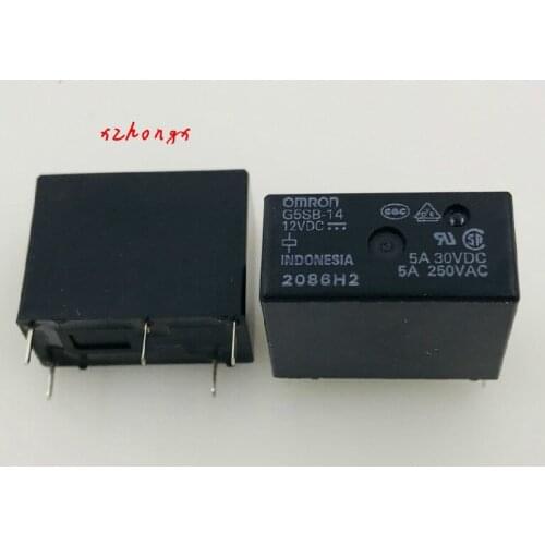L relay G5SB-14-12VDC converts a group of 5-pin 5A250VAC