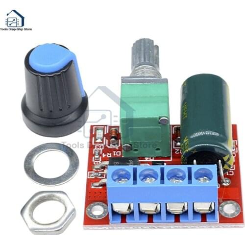 Mini 5A 90W 12V PWM DC Motor Speed Controller Module 4.5V-35V Adjustable Speed Regulator Control Governor Switch 24V