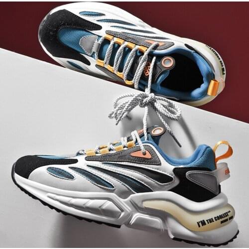 High Quality Chunky Thick Sole Reflective Men Shoes Fashion Glow in Dark Comfortable Trendy Casual Sneakers