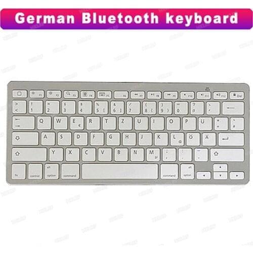 German 78 Keys Wireless Keyboard Ultra Slim for iPad/Windows OS/Mac/Android