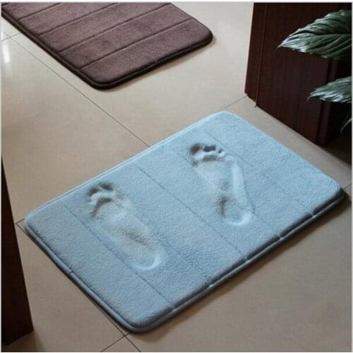 Home Bathroom Non-Slip Mat Thick Coral Fleece Memory Foam Memory Absorbent Mat Bedroom Anti-Slip Mat Kitchen Pad Pedal Pad