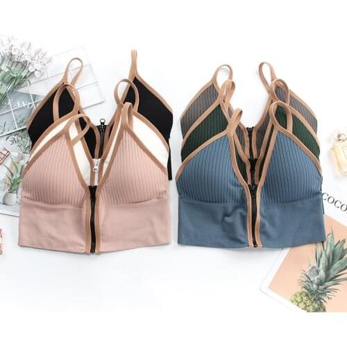 Womens Cotton Underwear Tube Tops Brassiere Sexy Solid Color Top Fashion Sports Tank Up Female Comfort Push Up Sexy Lingerie