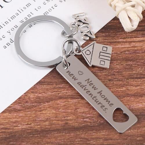 New 2021 Housewarming Gift For New Homeowner House New Beginning Congratulations keychain Home Keychain