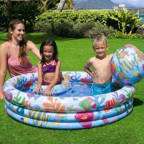 New 3PCS/Set Aquarium Inflatable Swimming Pool High-quality Edualtional Inflatable Family Paddling Pool Portable Swimming Pool
