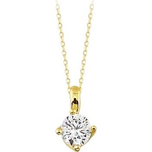 ENGAGEMENT GOLD NECKLACE INCLINED MONTÜR 14K