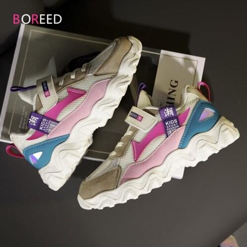 2021 Autumn Kids Sport Shoes For Girls Breathable Mesh Children Shoes Girls Fashion Casual Kids Shoes Basket Chaussure Enfant