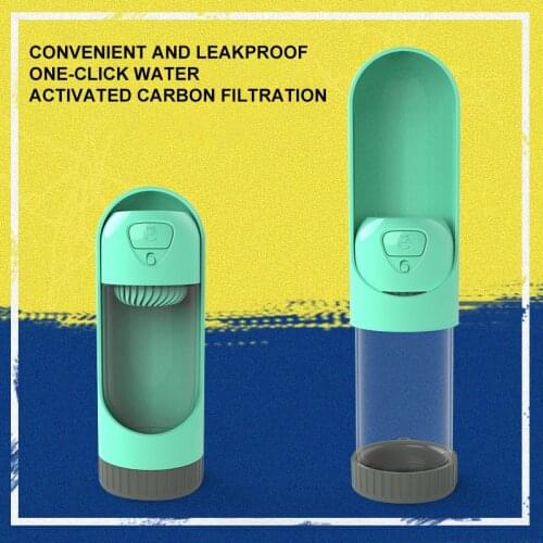 Outdoor Portable Dog Water Bottle 300ml Drinking Water Bottle Pet Dog Cat Feeders Plastic Drinking Bowls Dog Supplies